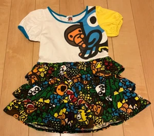 A Bathing Ape Bape kids short sleeve dress 100 approx 3T one piece multicolor - Picture 1 of 24