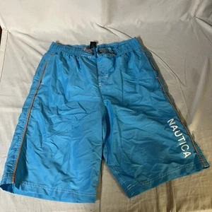 Nautica YOUTH BOYS Board Shorts Swim Trunks Suit XL 18/20 Blue Free Shipping! - Picture 1 of 7