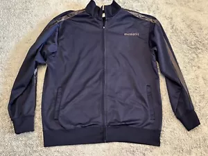 And1 Track Jacket Mens Large Navy Blue Full Zip Pockets Athletic Long Sleeve - Picture 1 of 6