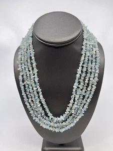 Jay King Aquamarine 5Strand Beaded Necklace 18" NWT - Picture 1 of 13