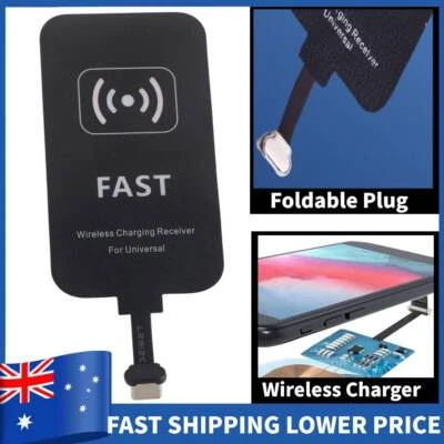 Wireless Fast Charge Charging Pad Charger Receiver For iOS/Android USB/Type-C - Bild 1 von 4