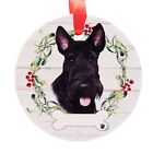 Scottish Terrier hanging decoration ceramic space for name Scottie dog gift