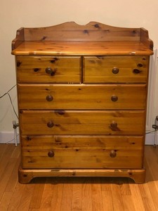 pine baby changing unit