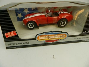 Ertl American Muscle Shelby Cobra 427 S/C 1:18 Die Cast Rangoon Red White Stripe - Picture 1 of 10