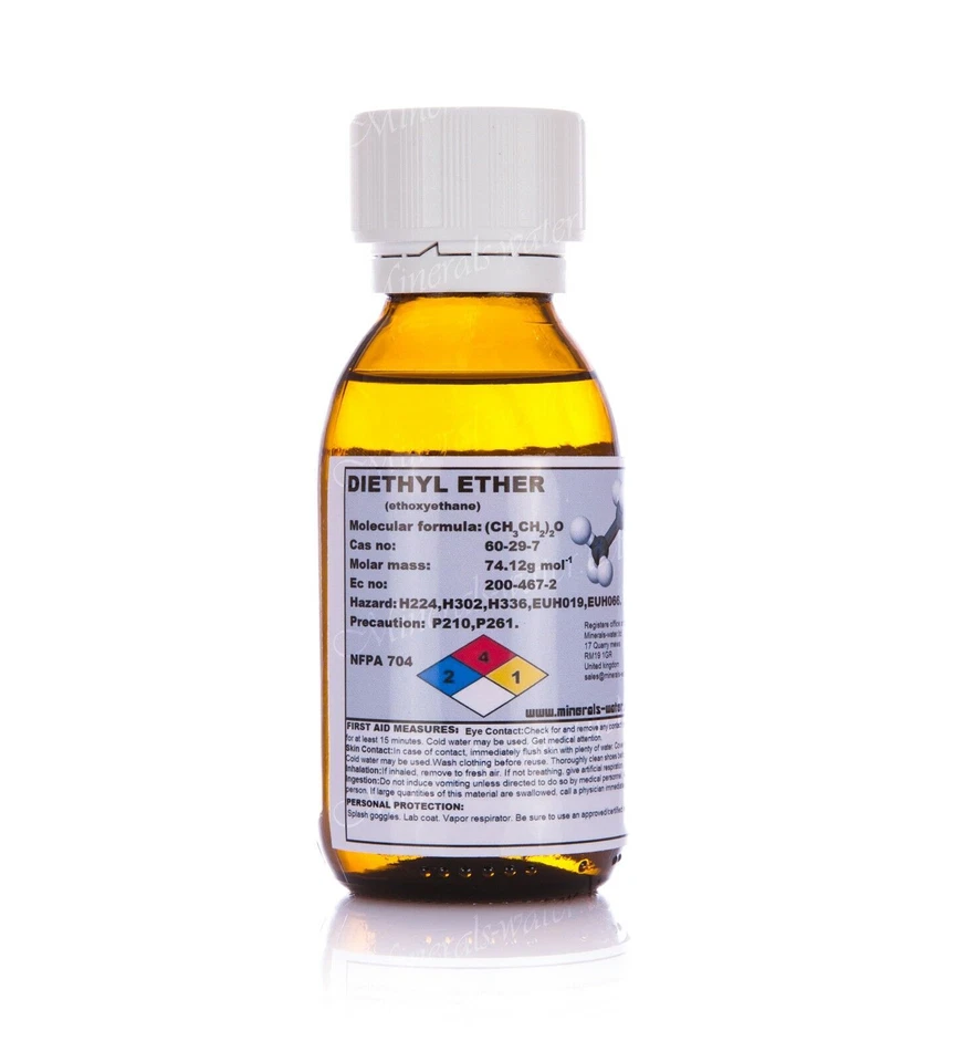 DIETHYL ETHER PURE 100% 50ml-2L engine start solvent model engine fuel FREE P&P - Image 1 of 2