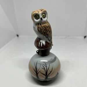 Limoges France Chamat Peint Main Porcelain Owl 5”!L16 - Picture 1 of 7