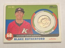 BLAKE RUTHERFORD 2017 TOPPS HERITAGE MINORS '68 MINT NICKEL RC 25/99 Dodgers