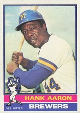 1976 Topps #550 Hank Aaron   Card TCCCX