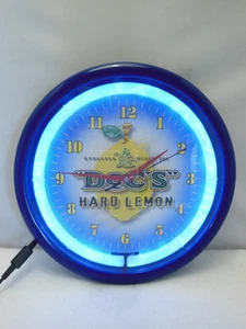2001 "DOC'S" HARD LEMONADE NEON PLASMA SIGN / CLOCK ~ WORKS GREAT 12" - Picture 1 of 10