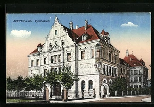 Ansichtskarte Speyer a. Rh., Gymnasium mit Strassenpartie  - Picture 1 of 2
