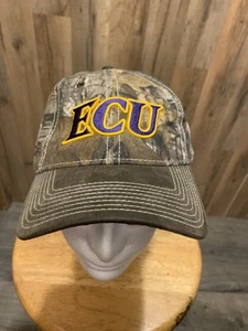 NWOT East Carolina Pirates Hat Cap Camouflage Strapback NCAA The Game Mens - Picture 1 of 7