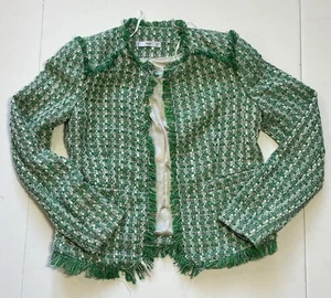 MNG Mango Green Blazer Suit Jacket USA Size 4 - Picture 1 of 6