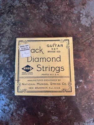 Vintage Black Diamond Guitar Strings – Bronze 523 – 5 Original Strings – USA - Image 1 of 4