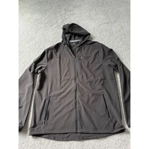 FREE FLY Mens XL Ultra Light Stretch Woven Performance Jacket Hooded Zip Up Gray - Picture 1 of 7