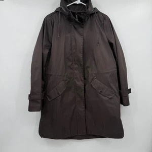 Chaqueta Bernardo Mujer Mediana Marrón Cinch Anorak Con Capucha Exterior Lluvia Clima Cremallera - Imagen 1 de 17