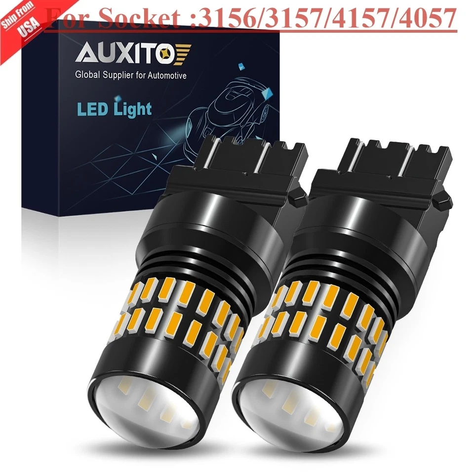 3157 3156 48-LED bombillas de luz de señal de giro ámbar para Toyota Corolla Tacoma Tundra Foto 1 de 4