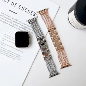 Correa de metal para Apple Watch SE 7 correa de muñeca de acero inoxidable de repuesto - Imagen 1 de 14