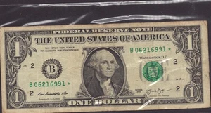 Rare 2013B $1 dollar bill B06216991* duplicate star note - Picture 1 of 2