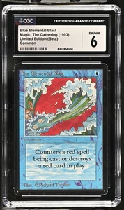 BLUE ELEMENTAL BLAST Beta CGC 6 Vintage MTG [Nostalgium] - Picture 1 of 2