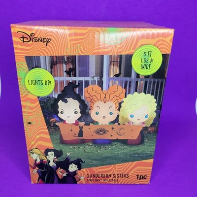 Disney Hocus Pocus 5 pies Sanderson Sisters Halloween patio soplado por aire inflable Foto 1 de 2