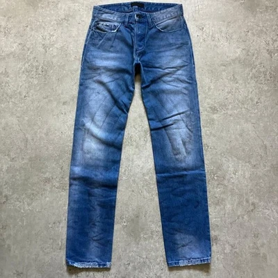 Jeans Diesel Hombres M NEGRO DORADO Lavado Denim Azul De Colección Lujo Informal Italiano Foto 1 de 4