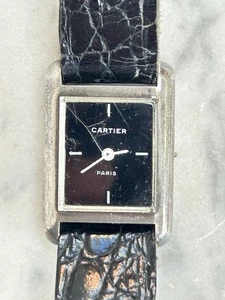 OROLOGIO DA POLSO CARTIER PARIS O925 20,9X20,1 mm. DA RESTAURARE - Picture 1 of 8