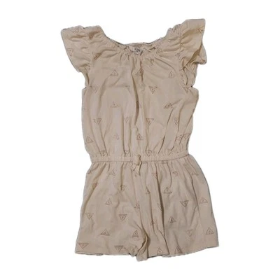 Mameluco de una pieza beige dorado Guess para niñas talla 10 nuevo sin etiquetas estampado de logotipo dorado Foto 1 de 3