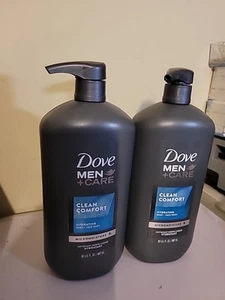 2x Dove Men+Care Clean Comfort Hydrating Body + Face Wash, 30 fl oz - Picture 1 of 1
