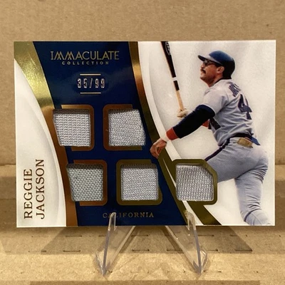 2017 Panini Immaculate Reggie Jackson #IM-RJ Relic Patches Angels 35/99 - Image 1 of 4