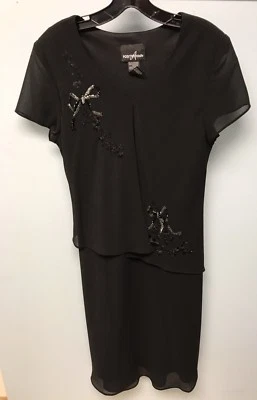 Vestido negro manga corta Positive Attitude para mujer - talla 10 Foto 1 de 4