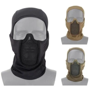 Tactical Headgear Mask Full Face Mask Hunting Headgear Balaclava Metal Mesh Mask - Picture 1 of 23
