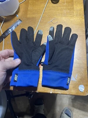 Nike Base Layer Run Gloves Youth Unisex Royal Blue/white - Image 1 of 4