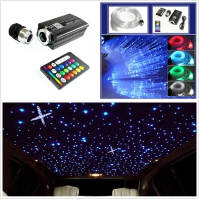 Luz de techo estrellada para techo de coche de fibra óptica de 12 W 200 piezas Bluetooth control de aplicación Foto 1 de 4