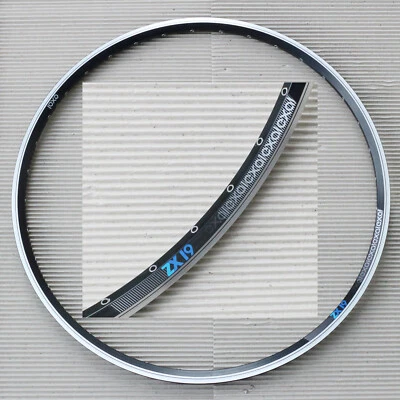 Felge Exal ZX 19 28" schwarz silber 622-19 Ventilloch 6,5 mm 36 Loch geöst - Bild 1 von 4