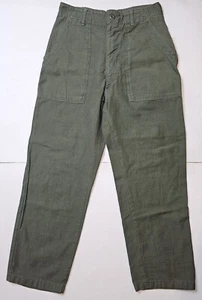 Vintage Sateen OG 107 Trousers Mens 30x31 Vietnam Military Issue 1969 ZIPPERED - Picture 1 of 9