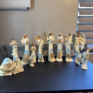 Thomas Kinkade Hawthorne Village Elegant Blessings Nativity Figurine Set READ** - Picture 1 of 10