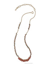 Cabi New NIP La Boheme Necklace #2177 Gold color Coral Black beads Was $79
