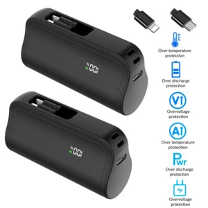 10000mAh Small Mini Power Bank Fast Charging Portable Charger for iPhone&Android - Picture 1 of 20