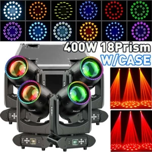 400W Moving Head LED Licht RGBW Gobo Beam Bühne 18Prisma DJ Lichter Disco Show DMX - Bild 1 von 24