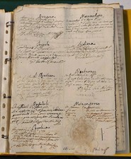 Collezione di 65 lettere Manoscritte tutte del 1700 con Sigilli a Secco