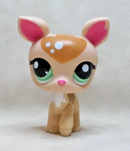 LITTLEST PET SHOP PETSHOP LPS #2486 HASBRO REH WILDLEDER HIRSCH BEIGE GRÜNE AUGEN - Bild 1 von 5