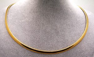 VINTAGE 70-80's  GOLD PLATED OMEGA STYLE CHOKER CHAIN NECKLACE 20''
