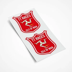 Isle of Man TT Stickers Shield Decal Car Motorcycle Helmet Vinyl 100x2 Manx TT