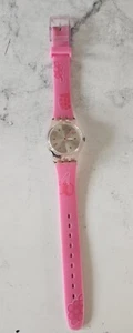 Vintage 2006 SWATCH LADY Pink Wristwatch - Red Fruit Jam - LV107 - Picture 1 of 6
