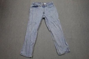 Vintage Levi's 550 Jeans Boys 32x28 Blue Relaxed Fit Husky Light Wash Grunge - Picture 1 of 18