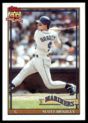 1991 Topps Scott Bradley Seattle Mariners #38 - Image 1 of 2