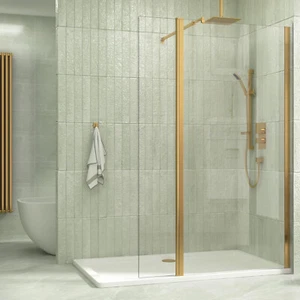 Wet Room Walk In Enclosure Shower Screen 800mm Flipper 8mm Nano Easy Clean Glass - Picture 1 of 11