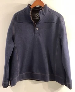 Carbon 2 Cobalt Large Pullover 3 Button Sweater Blended Fabric Navy - Bild 1 von 12