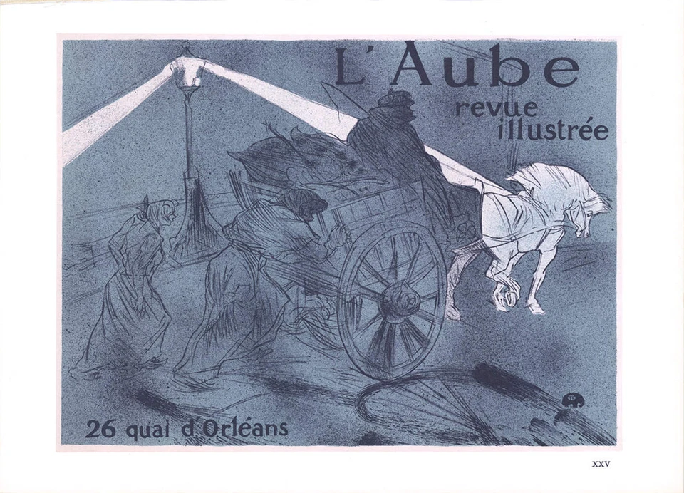 HENRI DE TOULOUSE-LAUTREC L' Aube revista illustree 10,5" x 14,5" litografía 1966 Foto 1 de 1