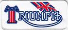 Triumph Motorcycle, OIF, Embroidered Union Jack & USA Patch, 4.75